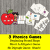 3 Phonics Games! (Beginning Sound Bingo, Short A and SH Digraph Games)