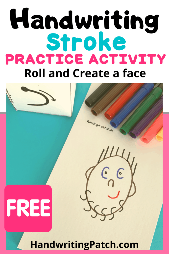 Handwriting Stroke Practice Activity:  Roll a face