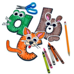 Alphabet Animal Letters:  Capital and Lower Case